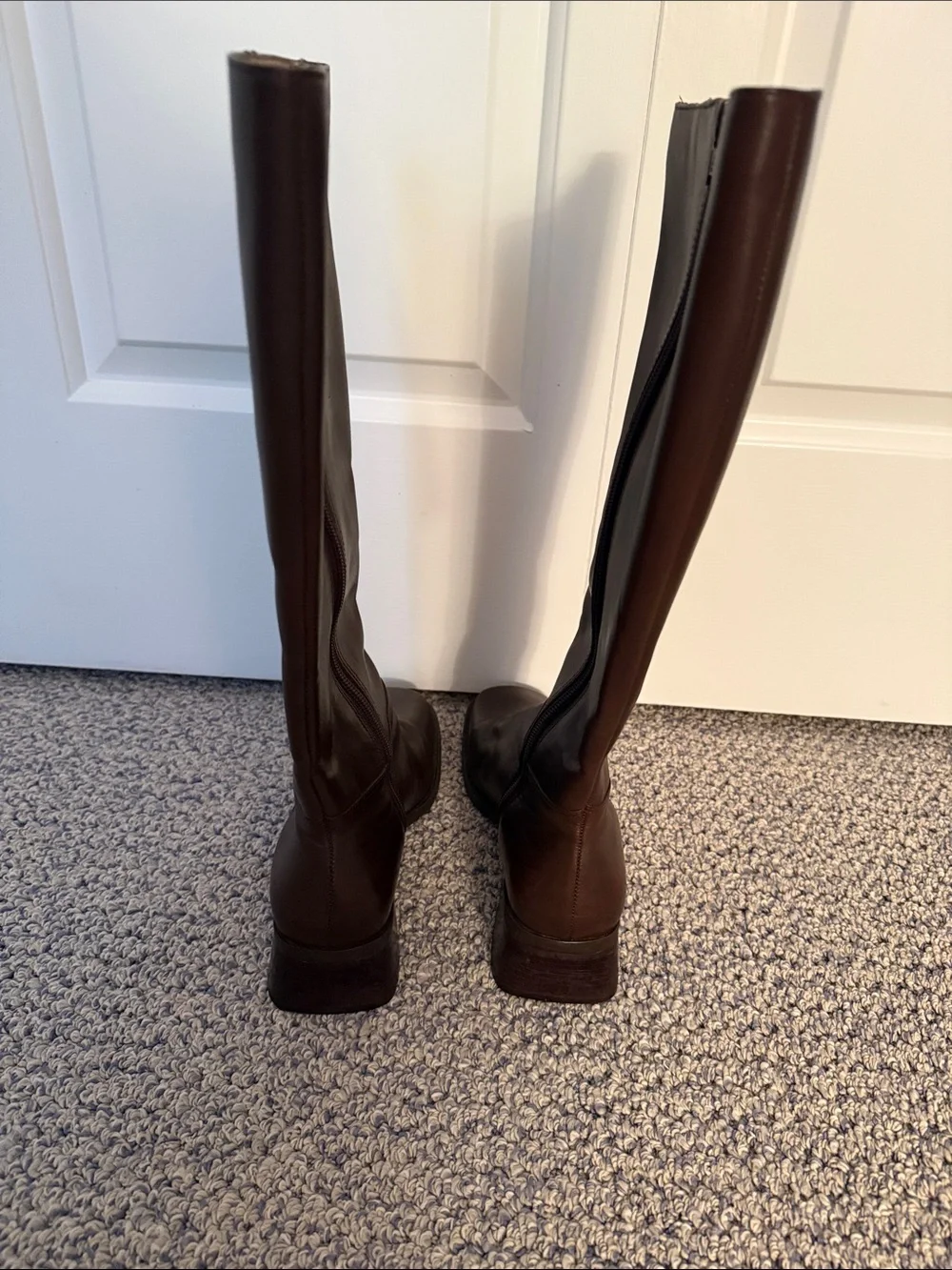 Easy Spirit Women's Knee High Leather Boots - Dark Brown